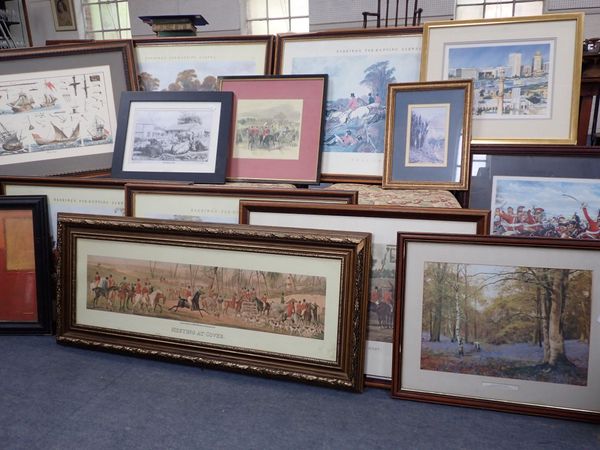 A COLLECTION OF REPRODUCTION HUNTING PRINTS