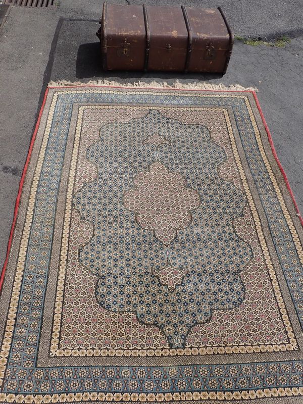 A LEBANESE RUG, WITH ALL OVER GEOMETRIC PATTERN