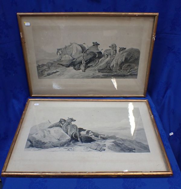 A PAIR OF 19TH CENTURY STAG HUNTING PRINTS