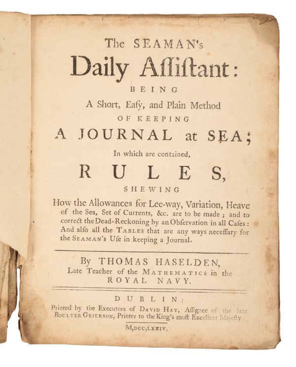 HASELDEN, THOMAS: THE SEAMAN'S DAILY ASSISTANT