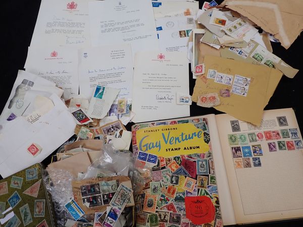 A COLLECTION OF STAMPS AND LETTERS FROM THE ROYAL HOUSEHOLD