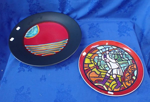 A POOLE POTTERY 'MILLENNIUM' CHARGER PLATE