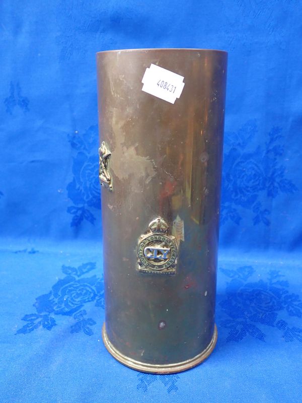 WW2 TRENCH ART SHELL CASE