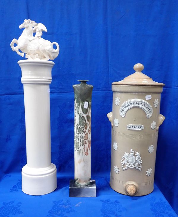 A VICTORIAN BERKEFIELD STONEWARE WATER FILTER