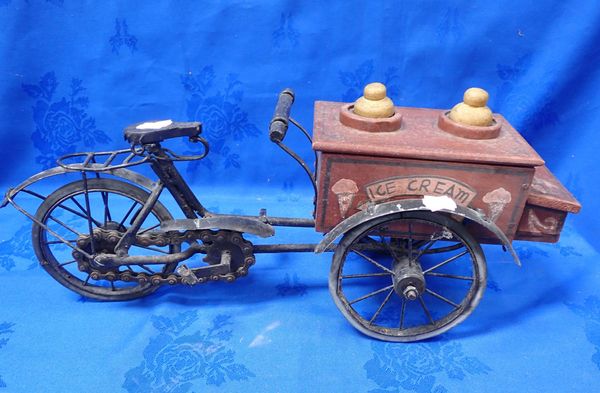 A MODEL ICE CREAM SELLER'S TRICYCLE