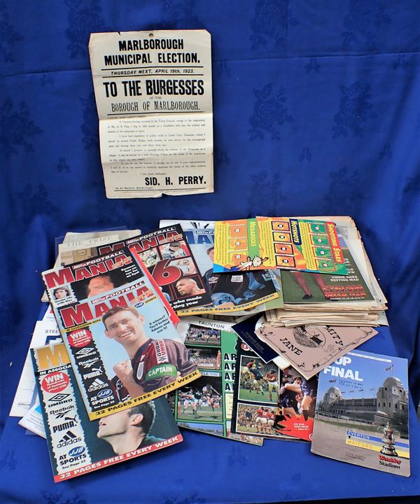 A COLLECTION OF FOOTBALL PROGRAMMES