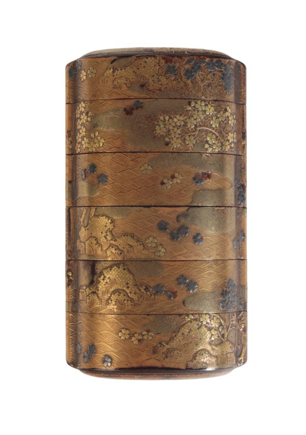 A JAPANESE LACQUER FIVE CASE INRO