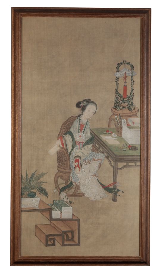 A CHINESE PAINTING ON SILK