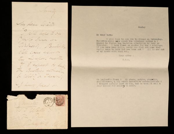 AN INTERESTING COLLECTION OF LETTERS FROM DANTE GABRIEL ROSSETTI TO THEODORE WATTS-DUNTON
