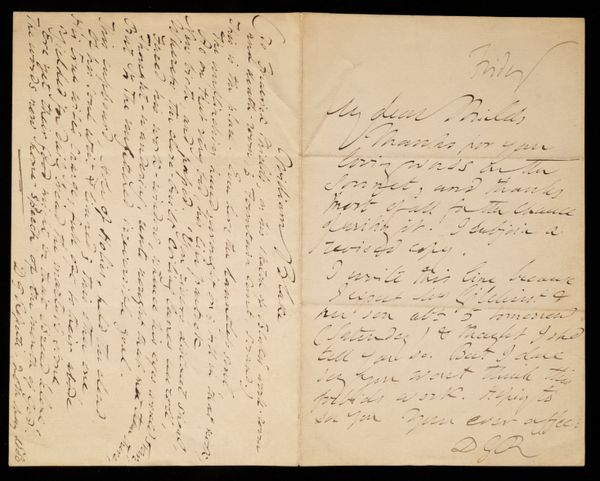 A HANDWRITTEN LETTER AND SONNET FROM DANTE GABRIEL ROSSETTI TO FREDERIC J SHIELDS