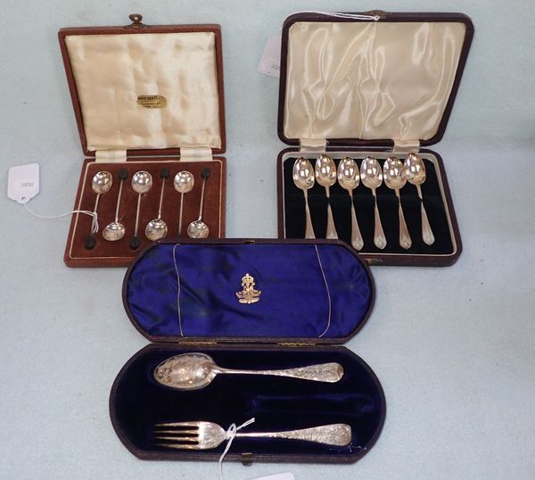 TWO BOXED SETS OF COFFEE SPOONS