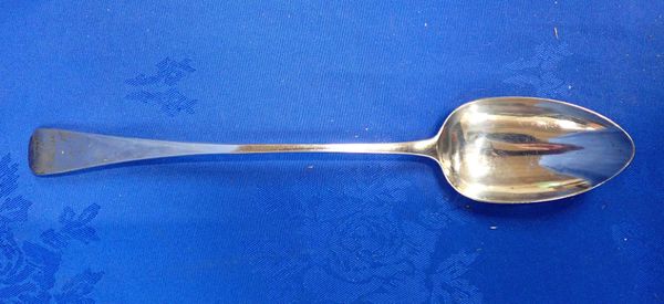 A SILVER BASTING SPOON