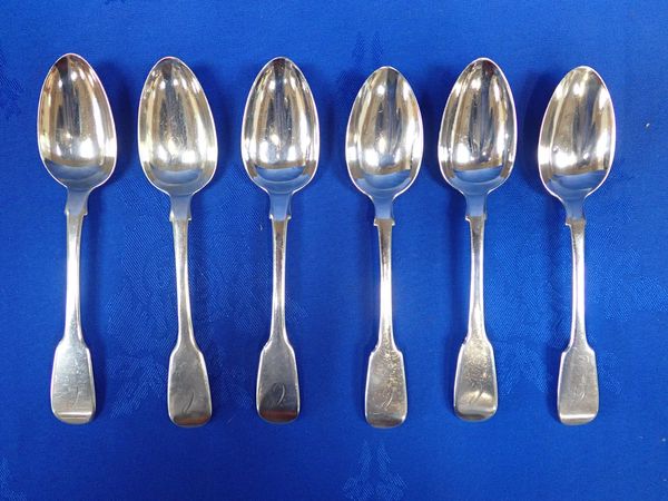 SET OF SIX DESSERT SPOONS