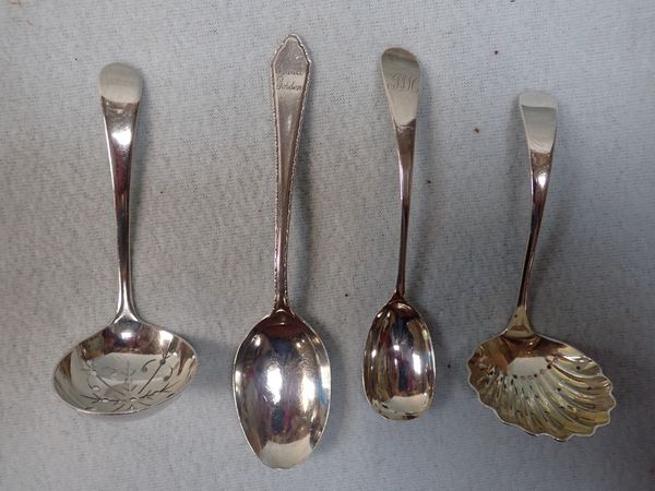 FOUR SMALL SILVER SPOONS