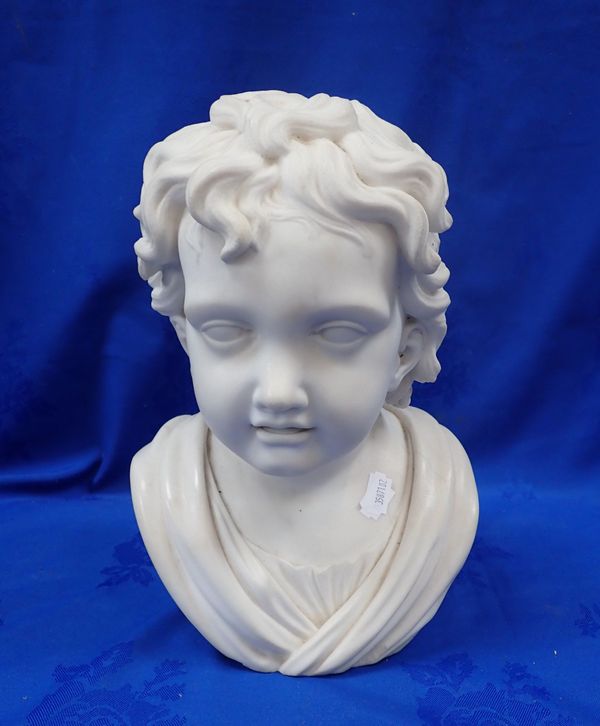 A CLASSICAL STYLE MARBLE BUST