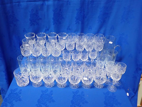A MODERN SUITE OF CUT GLASS DOMESTIC GLASSES