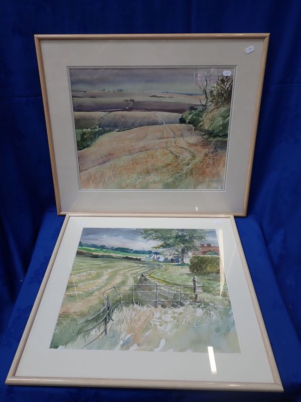 TWO SYDNEY GREENWOOD WATERCOLOUR LANDSCAPES