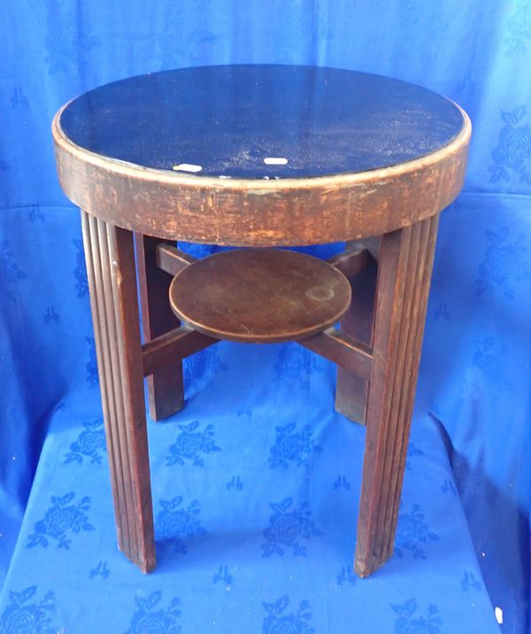 AN ART DECO OAK PUB OR CAFE TABLE