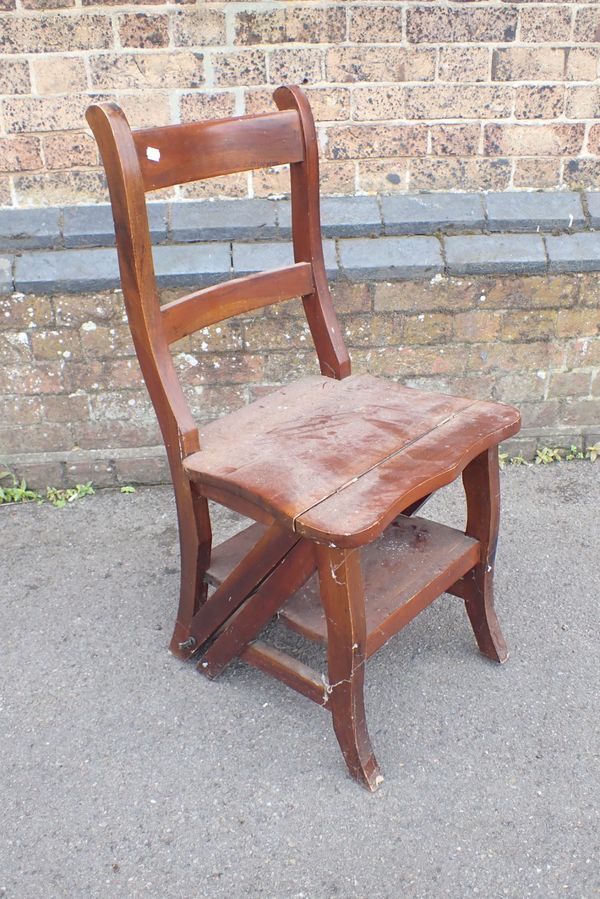 REPRODUCTION METAMORPHIC LIBRARY CHAIR STEPS