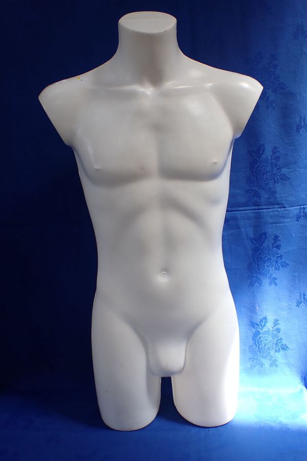 A MALE TORSO SHOP MANNEQUIN