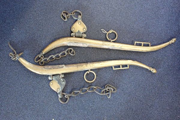 A PAIR OF 19TH CENTURY HORSE HAMES