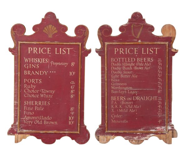 TWO VINTAGE BAR SIGNS