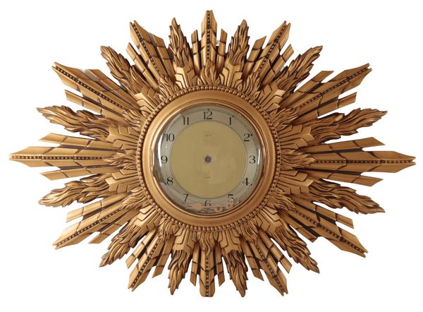 A SMITHS SECTRIC SUNBURST WALL CLOCK