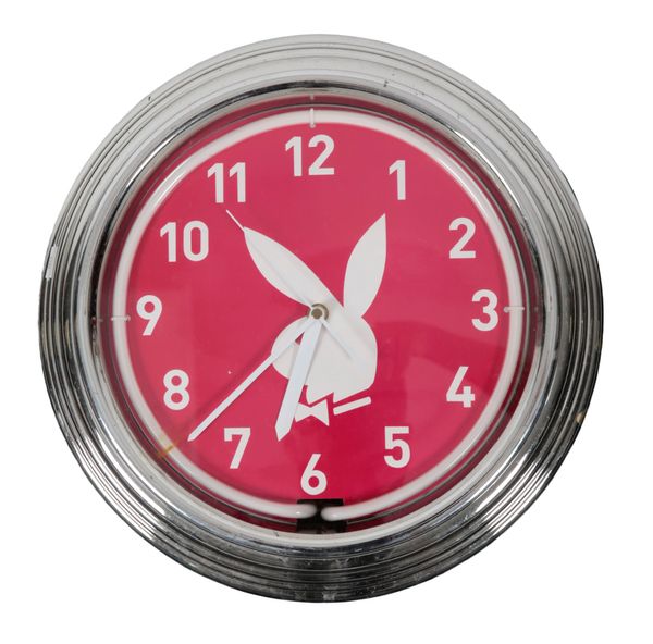 PLAYBOY: A MODERN QUARTZ AND NEON WALL CLOCK