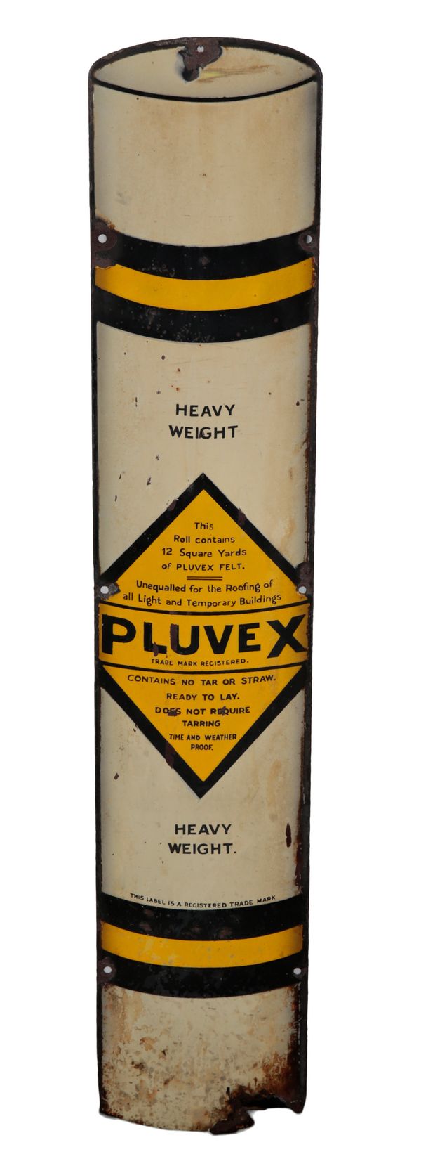 PLUVEX: A PICTORIAL ENAMEL SIGN