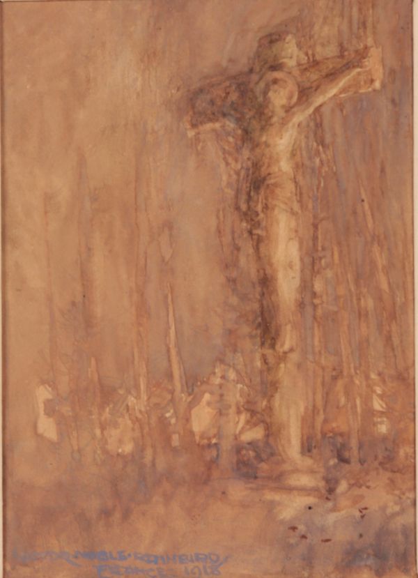 VICTOR NOBLE RAINBIRD (1888-1936) 'The Wancourt  Crucifix, France, 1918'