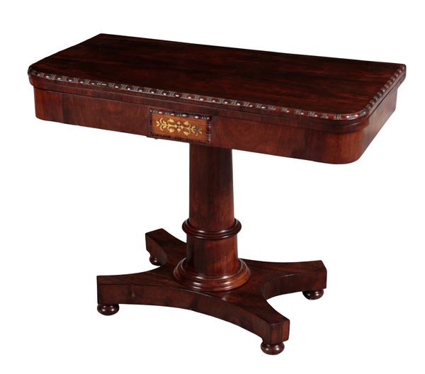 A GEORGE IV ROSEWOOD CARD TABLE