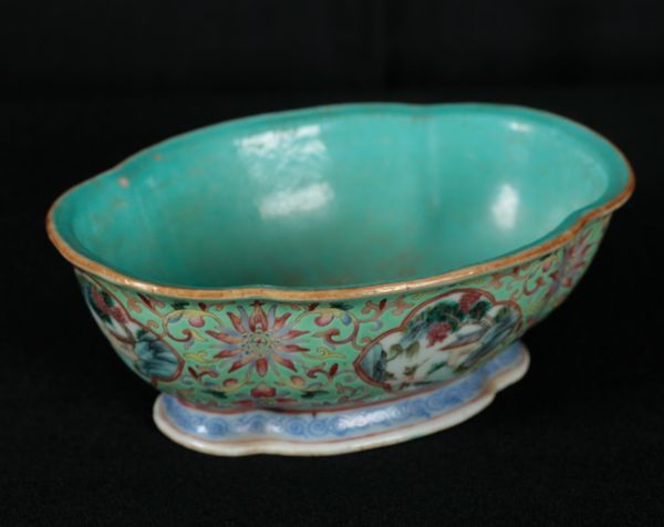 A CHINESE LOBED BOWL