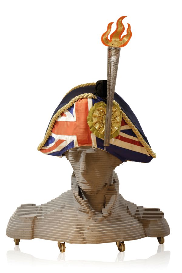 LONDON 2012 OLYMPIC GAMES: UNION JACK BICORN HAT FROM NELSON'S COLUMN 2012, DESIGNED BY SYLVIA FLETCHER FOR LOCK AND CO.