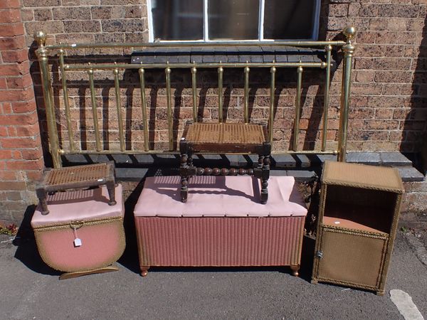 A LLOYD LOOM BLANKET BOX