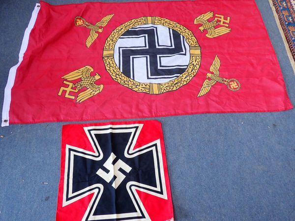 TWO NAZI STYLE FLAGS