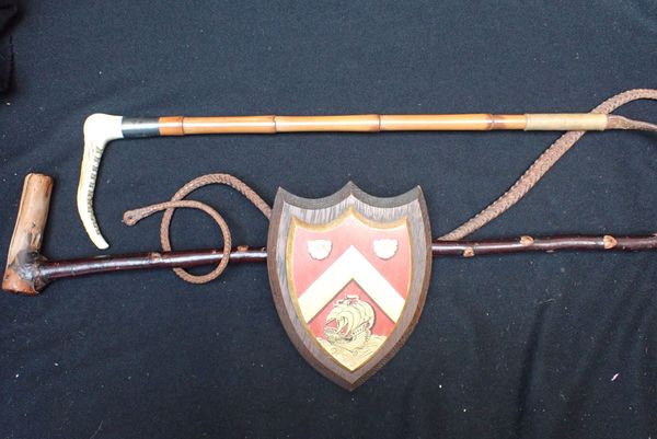 A SILVER-MOUNTED RIDING CROP