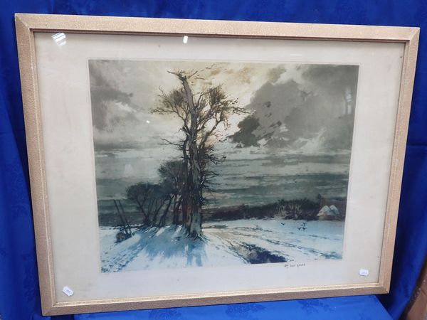 LANDSCAPE WITH TREE, ETCHING