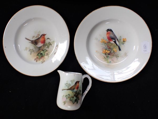 W. POWELL: TWO ROYAL WORCESTER PLATES