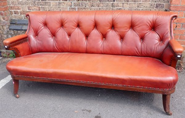 A VICTORIAN SOFA BY BELL & COUPLAND, PRESTON