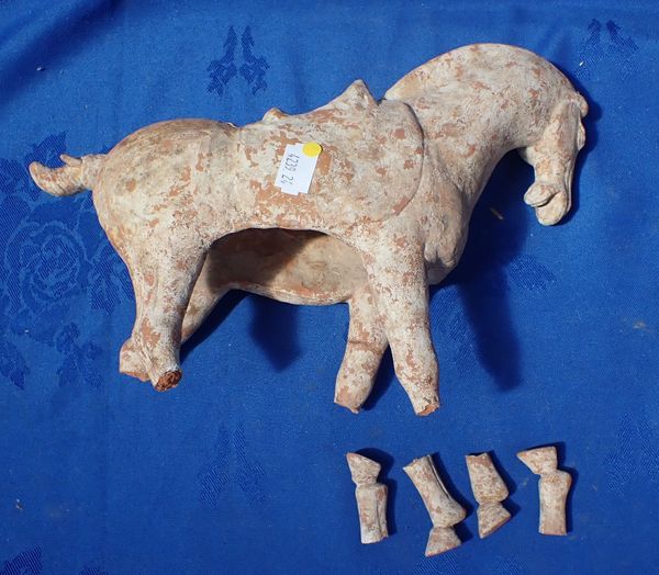 A TANG STYLE TERRACOTTA HORSE