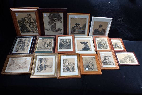 A COLLECTION OF REPRODUCTION REMBRANDT AND DURER ENGRAVINGS