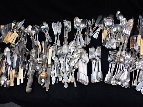 A QUANTITY OF SILVER-PLATED CUTLERY