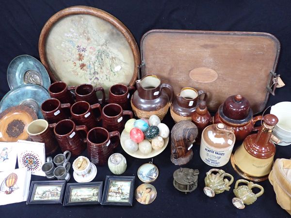 A COLLECTION OF AMERICAN POTTERY BEER MUGS