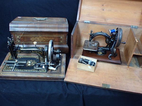 A WILLCOX AND GIBBS SEWING MACHINE