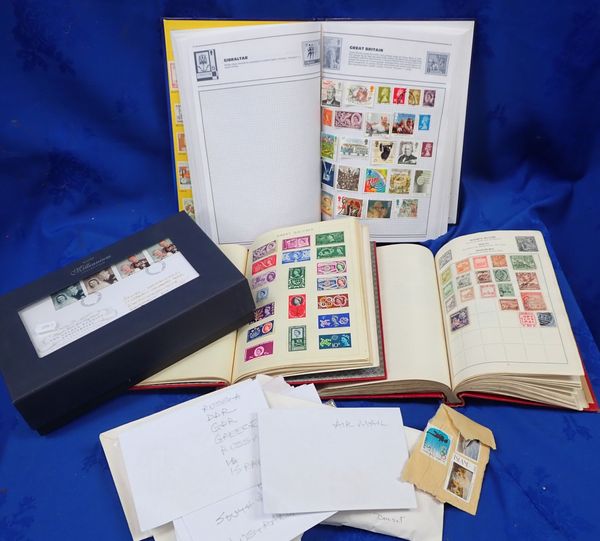 THREE STAMP ALBUMS, VARIOUS DATES