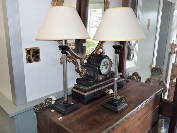 A PAIR OF MODERN  TABLE LAMPS