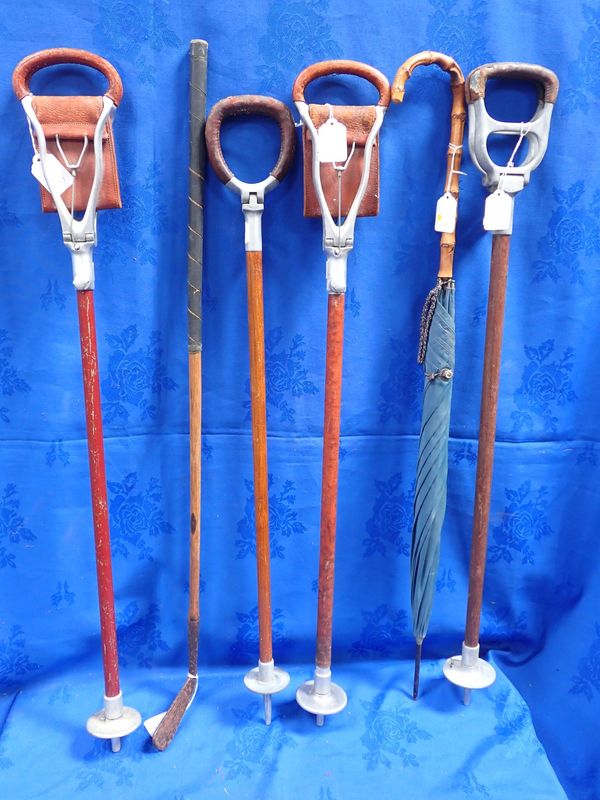 A COLLECTION OF VINTAGE SHOOTING STICKS