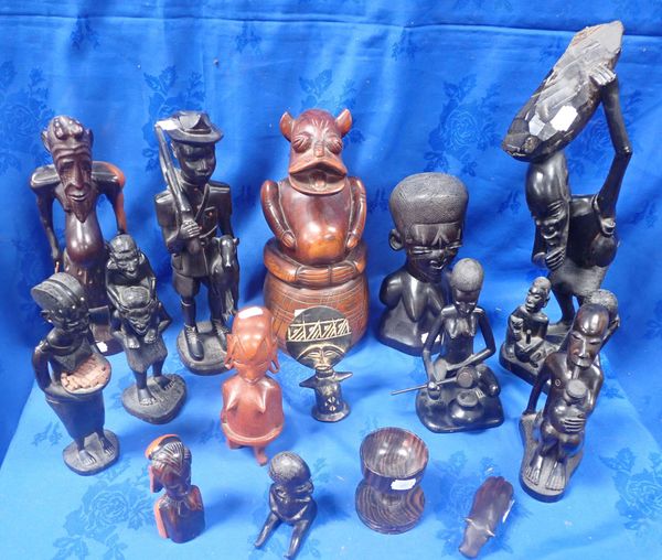 A COLLECTION OF AFRICAN TRIBAL CARVINGS