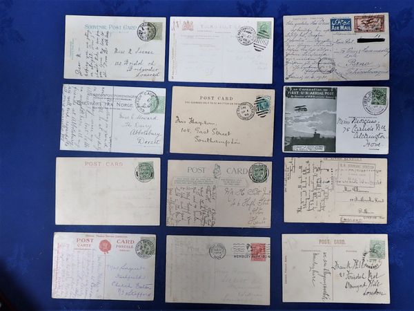 AN ALBUM OF POST MARKS ON POSTCARDS