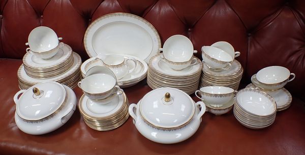 A ROYAL DOULTON 'GOLD LACE' PART DINNER SERVICE